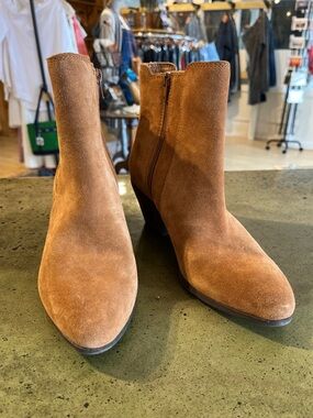 FRYE Tan Suede Booties